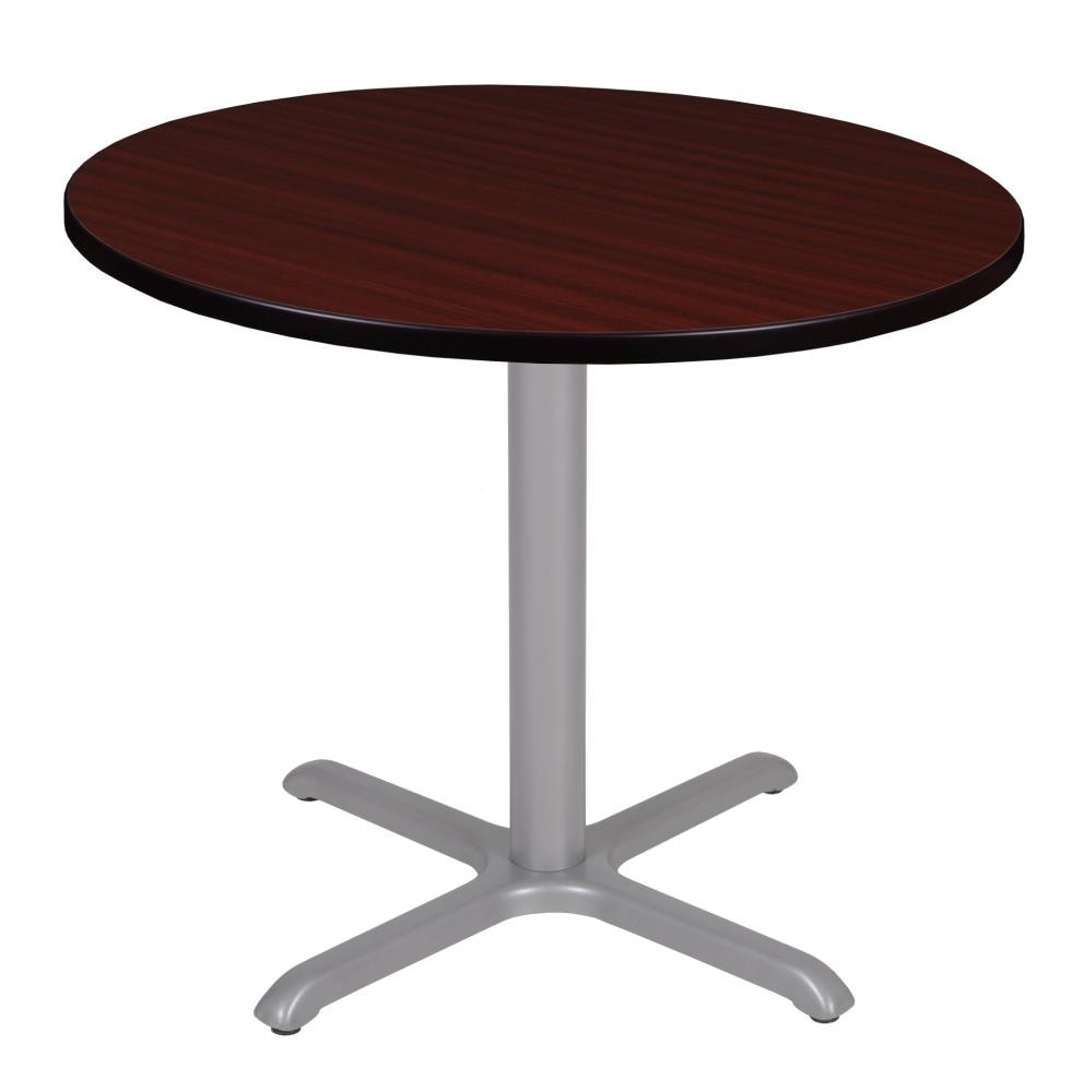 Regency TVX36RNDMHGY Breakroom Brown 4-Person Training Table (36-in W x 29-in H)