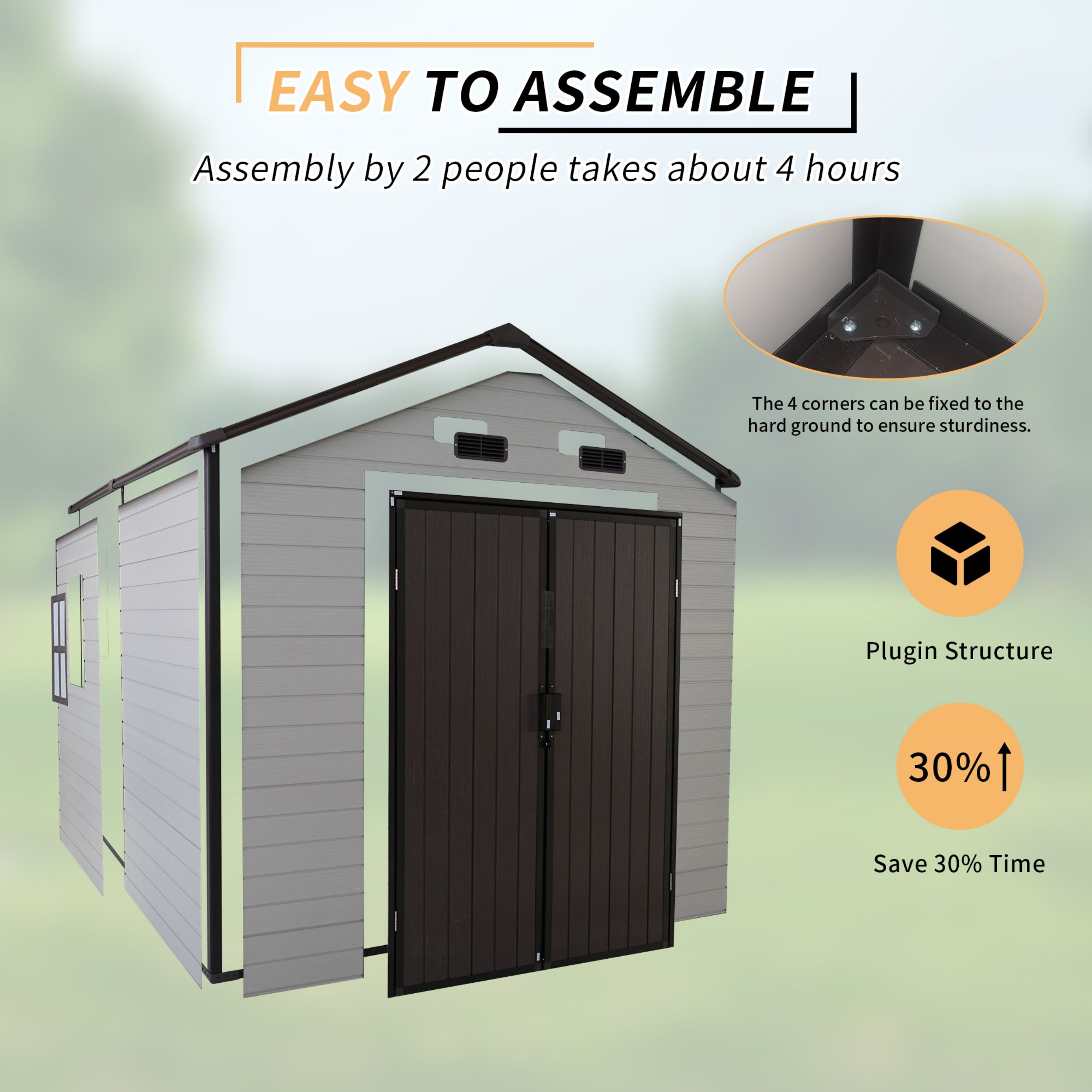 Poinic QURDS-0012S56 Vinyl-Resin-Storage-Buildings - View #4