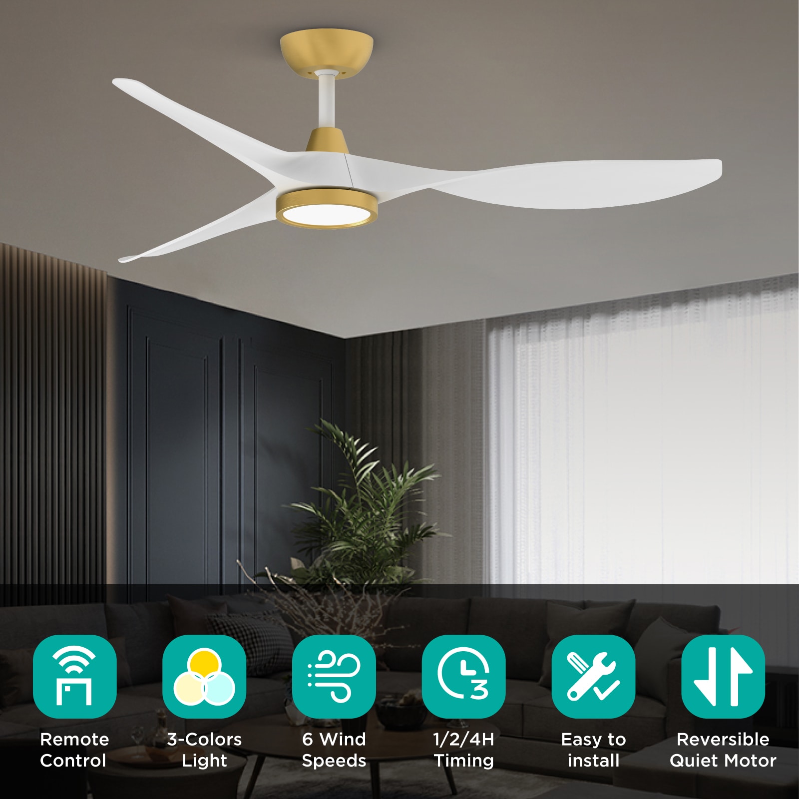 TALOYA TLY-RT-WG-D52 Ceiling-Fans - View #2