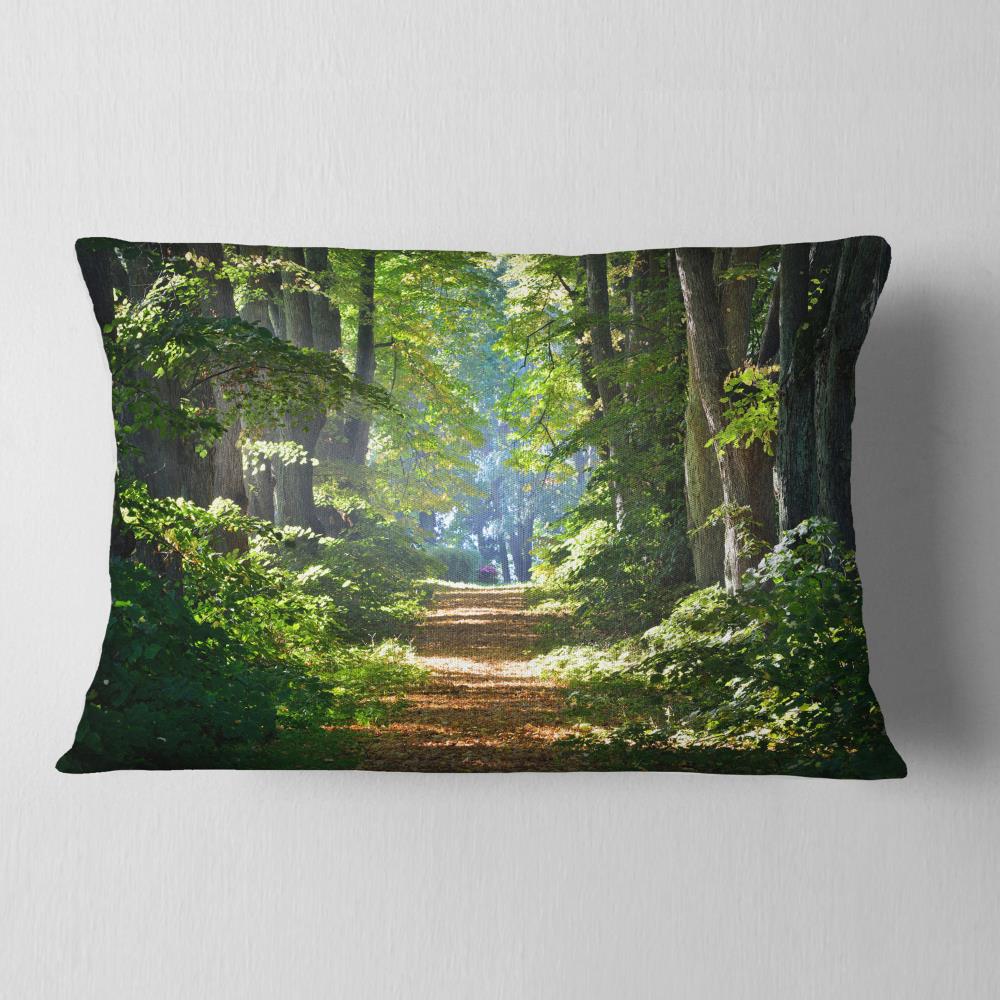 Designart CU9828-12-20 12-in x 20-in Green Indoor Decorative Pillow