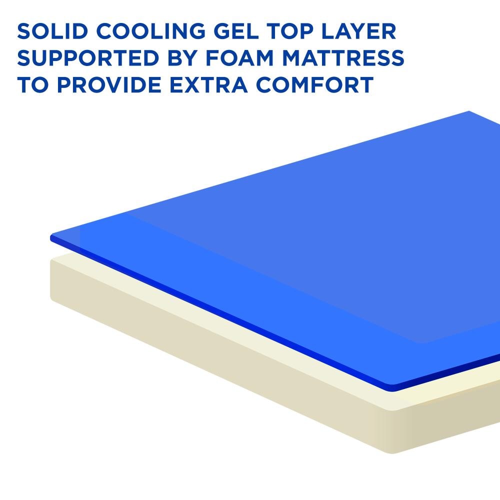 Gray and Blue Gel-Based Self Cooling Pet Bed