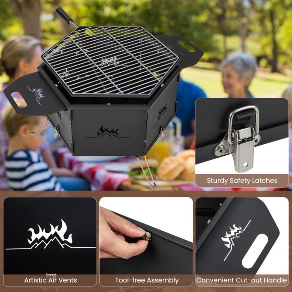 BABOOM 100-Sq in Black Portable Wood Pellet Grill in the Portable ...