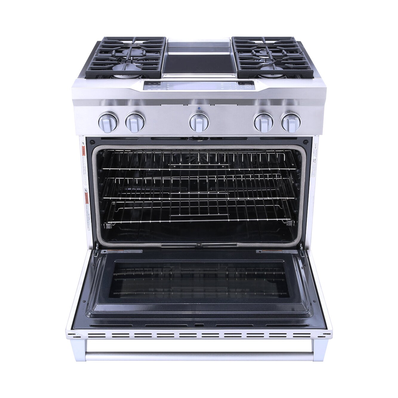 KitchenAid - KGCU463VSS - 36-Inch 4 Burner with Griddle, Gas Rangetop,  Commercial-Style-KGCU463VSS