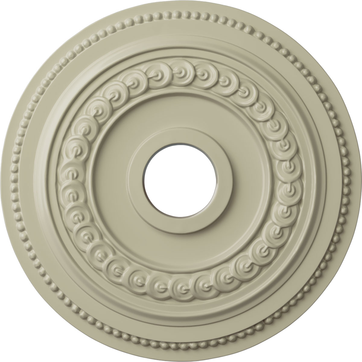 Ekena Millwork CM18OL1CYF Oldham 18-in W x 18-in L Painted Clear Yellow Polyurethane Whole Ceiling Medallion