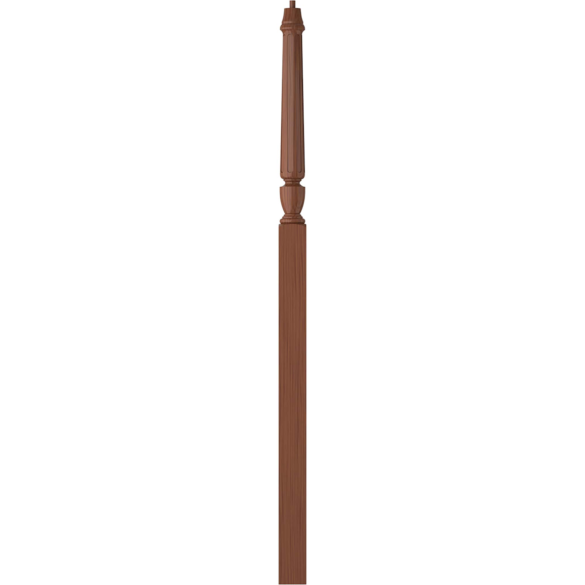 L.J. Smith Stair Systems LJF-3018-C Regent 3.5-in x 73-in Unfinished Cherry Intermediate Stair Newel Post