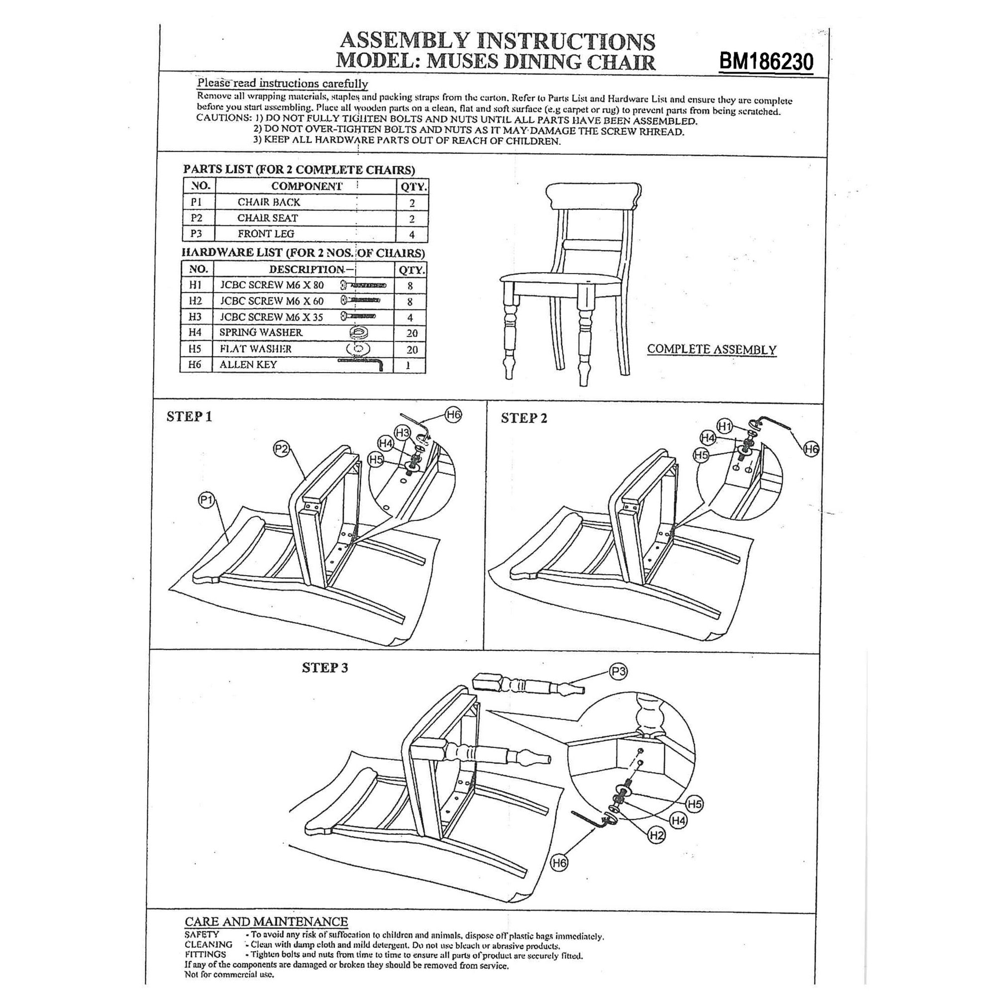 Benzara BM186230 Dining-Chairs - View #2