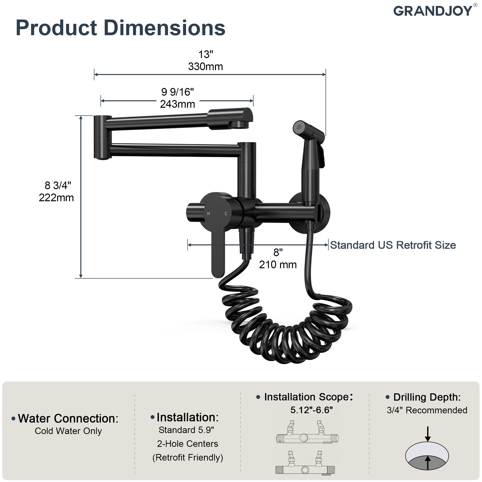 GRANDJOY SGF10GJ-87BL Kitchen-Faucets - View #13