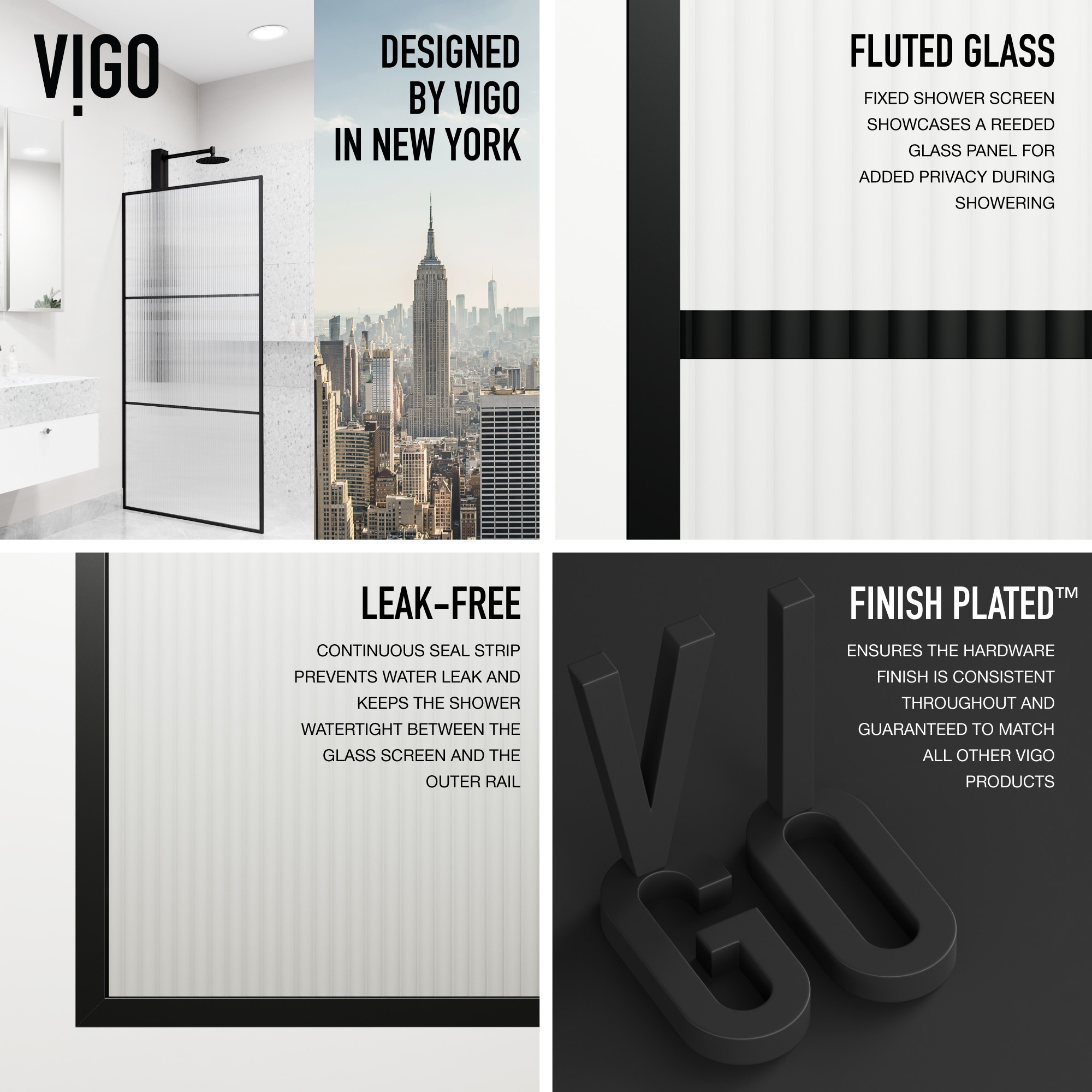 VIGO VG6090MBFL3474 Shower-Doors - View #5