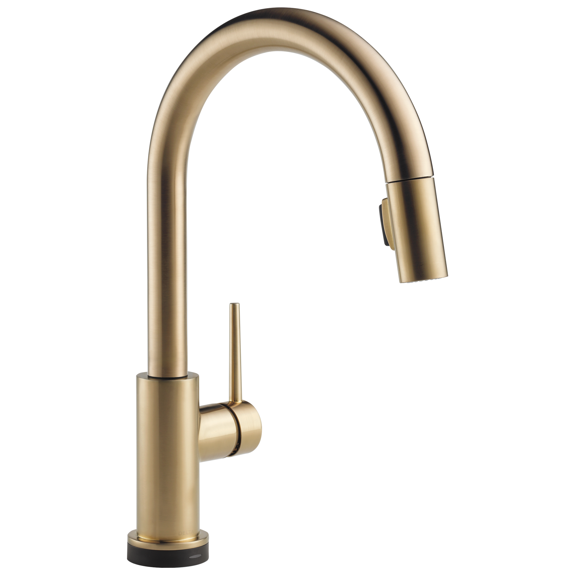 Delta 9159TV-CZ-DST Trinsic VoiceIQ Champagne Bronze Single Handle Deck-mount Voice Activated Pull-down Kitchen Faucet with Sprayer ( Deck Plate Included )