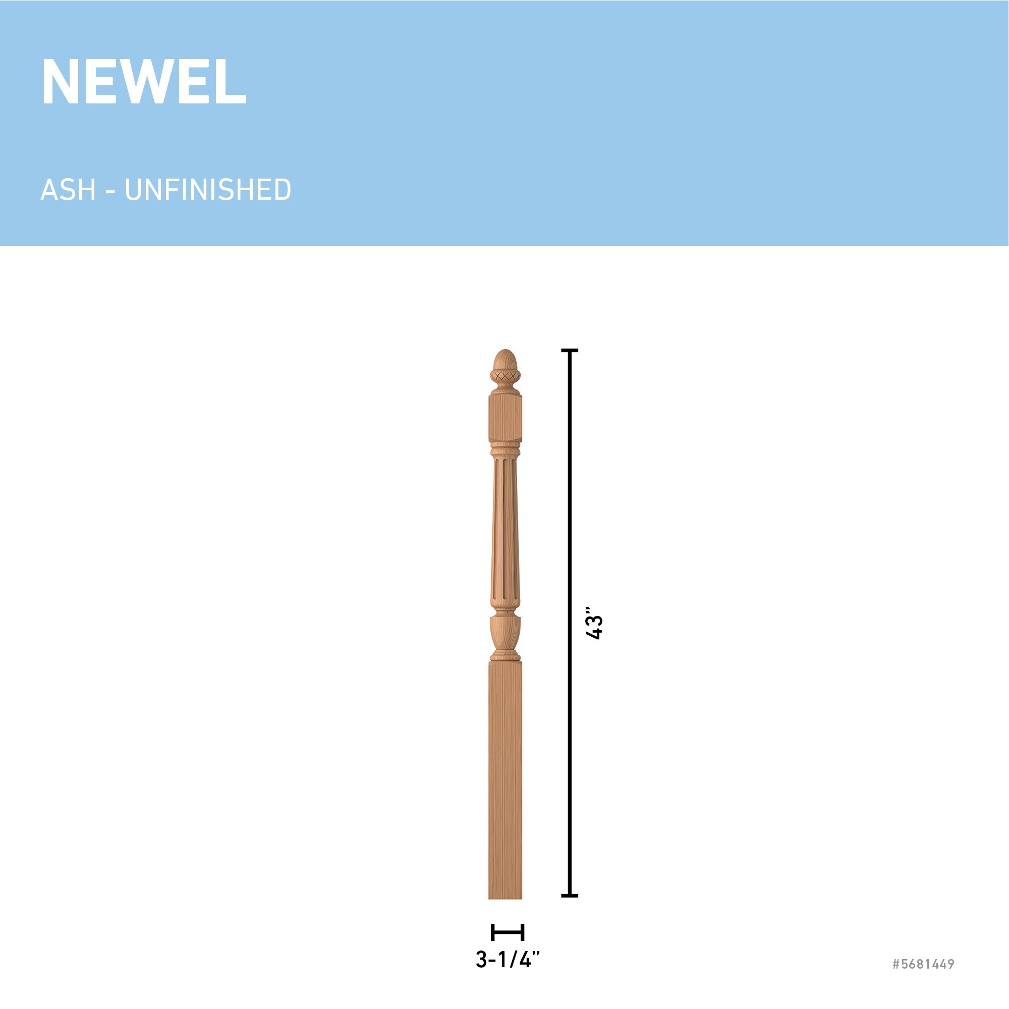 L.J. Smith Stair Systems LJB-3910-A Interior-Stairpart-Newel-Posts - View #2