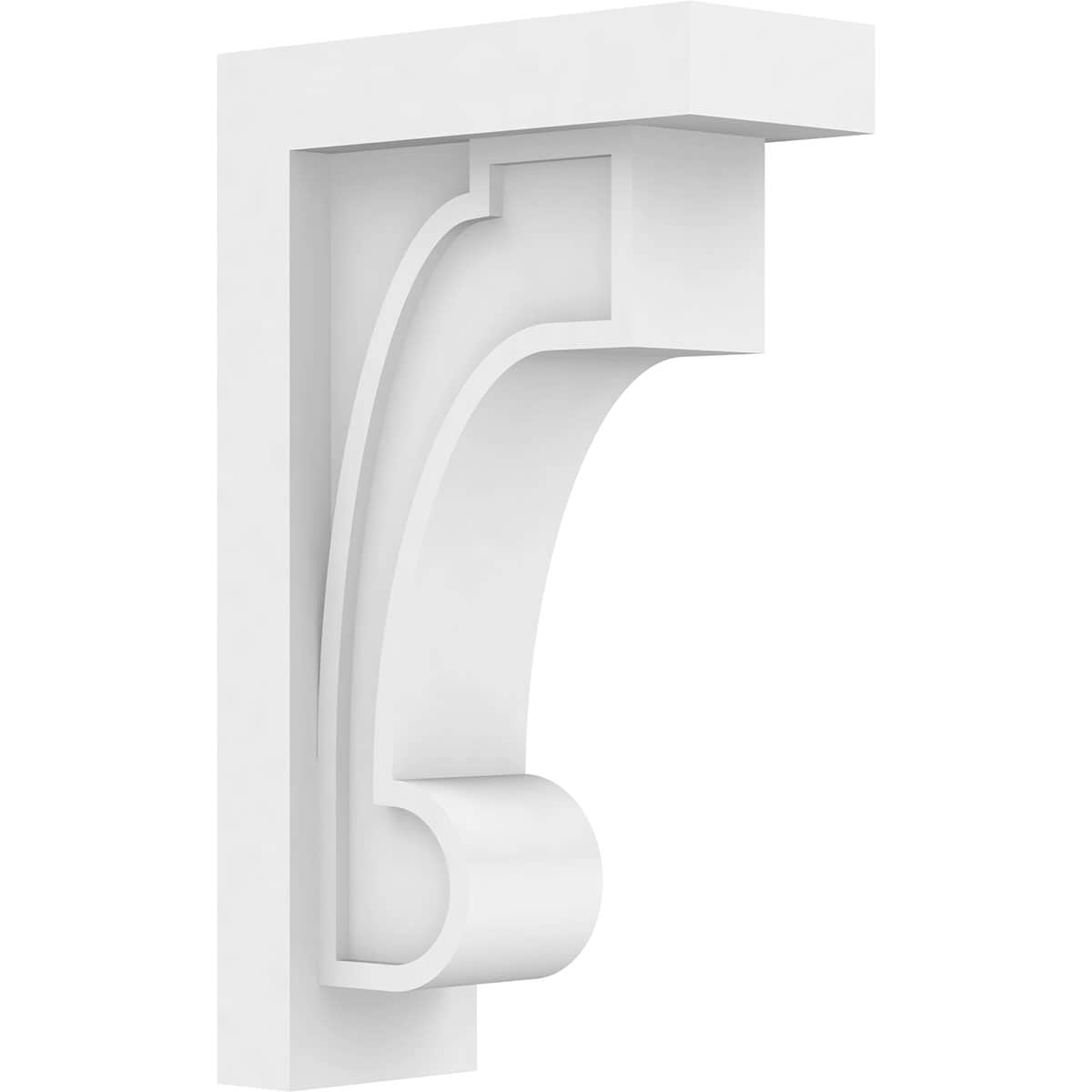 Ekena Millwork CORP04X08X13ALM 3.5-in x 8-in x 13.375-in Standard alma Unfinished White PVC Paintable Corbel