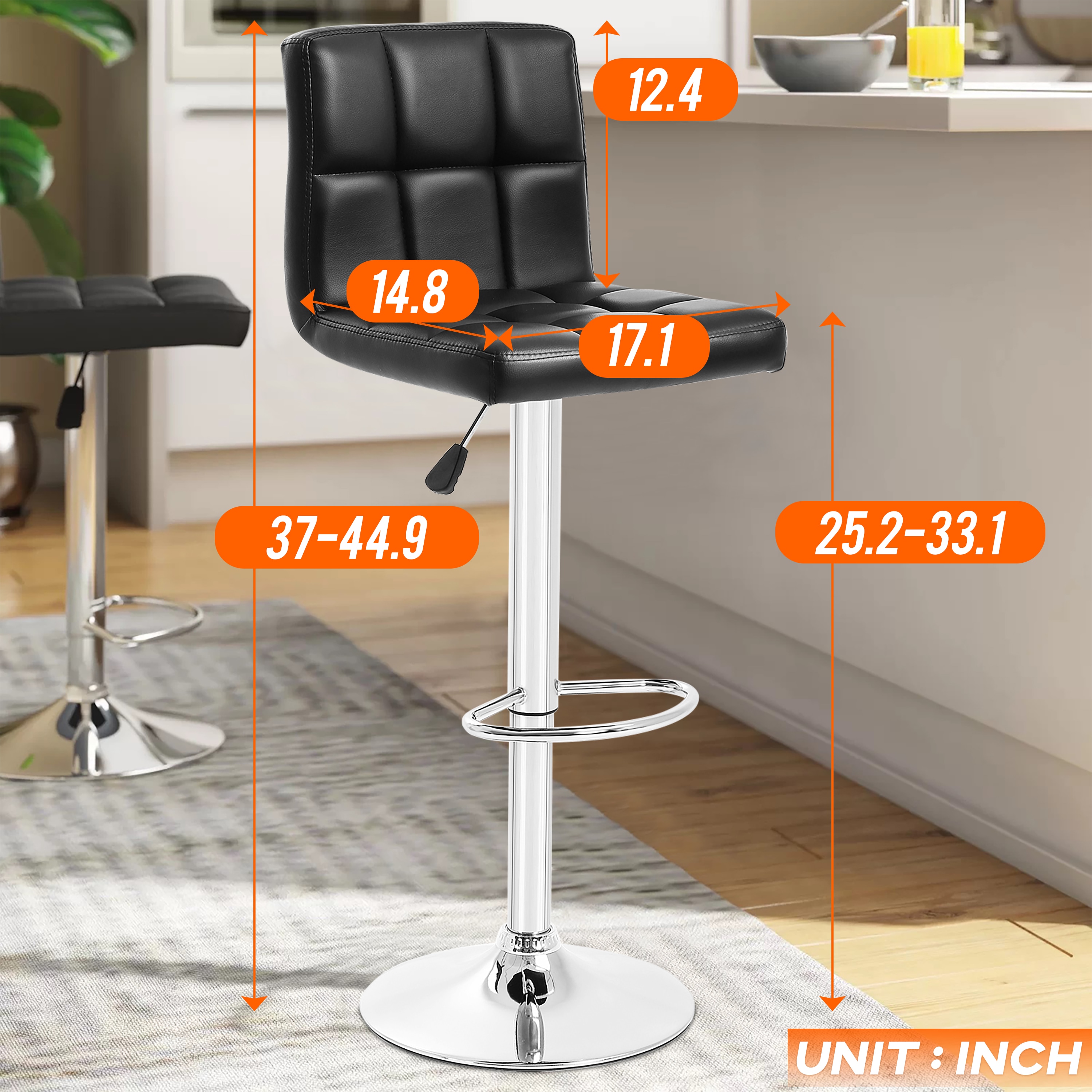 Furniture of America 004L-B06-BK stools - View #3