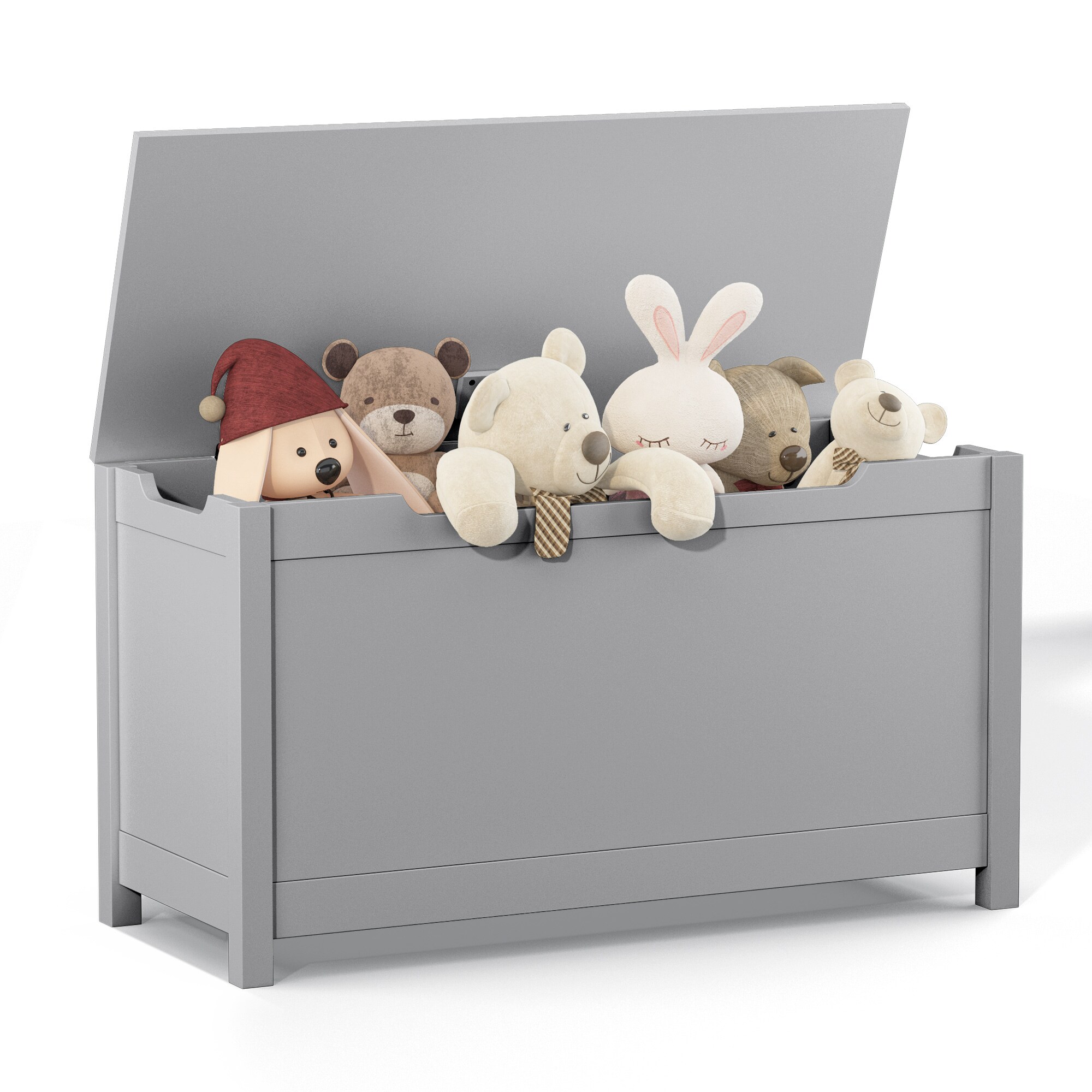 Sumyeg WF-EA-003 GRAY Wooden Toy Box Gray Rectangular Toy Box