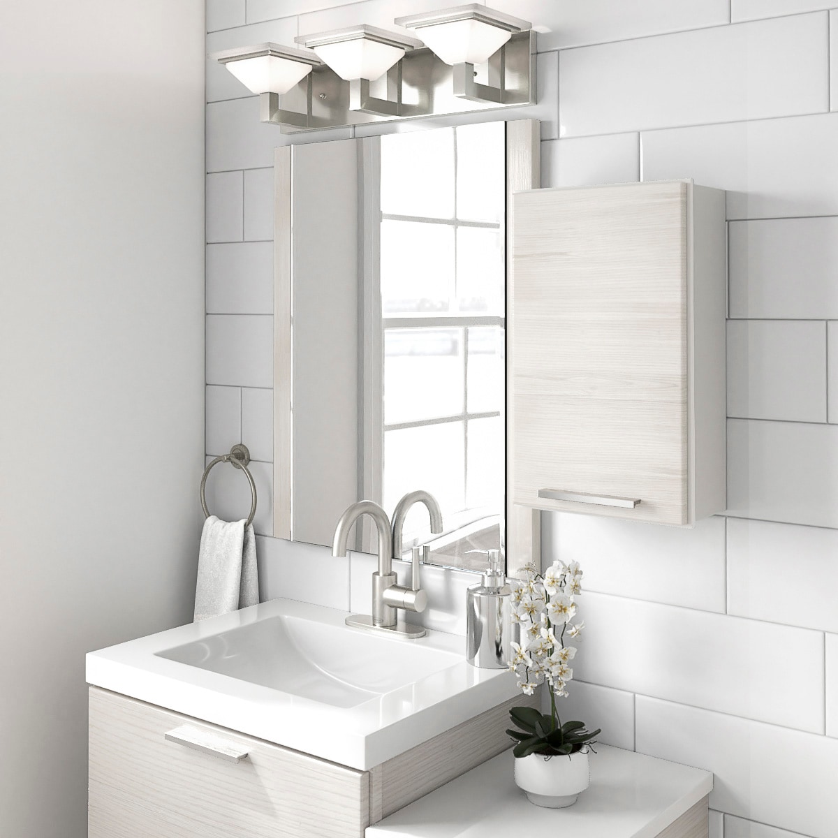 Style Selections 22-in x 24.4-in 1-Basin White Freestanding