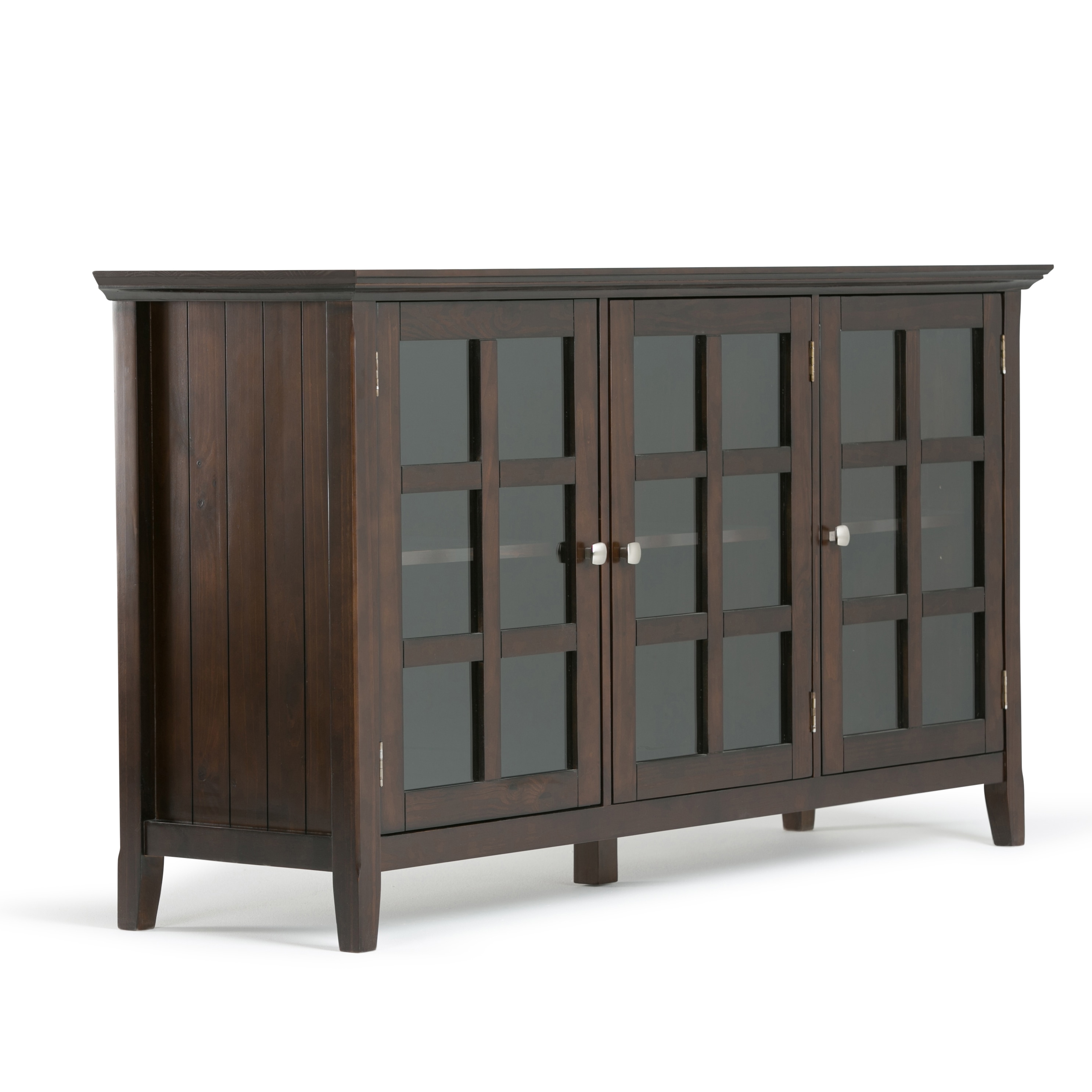 Simpli Home AXCRACA39-BRU Acadian Brunette Brown Transitional Wood Media Cabinet