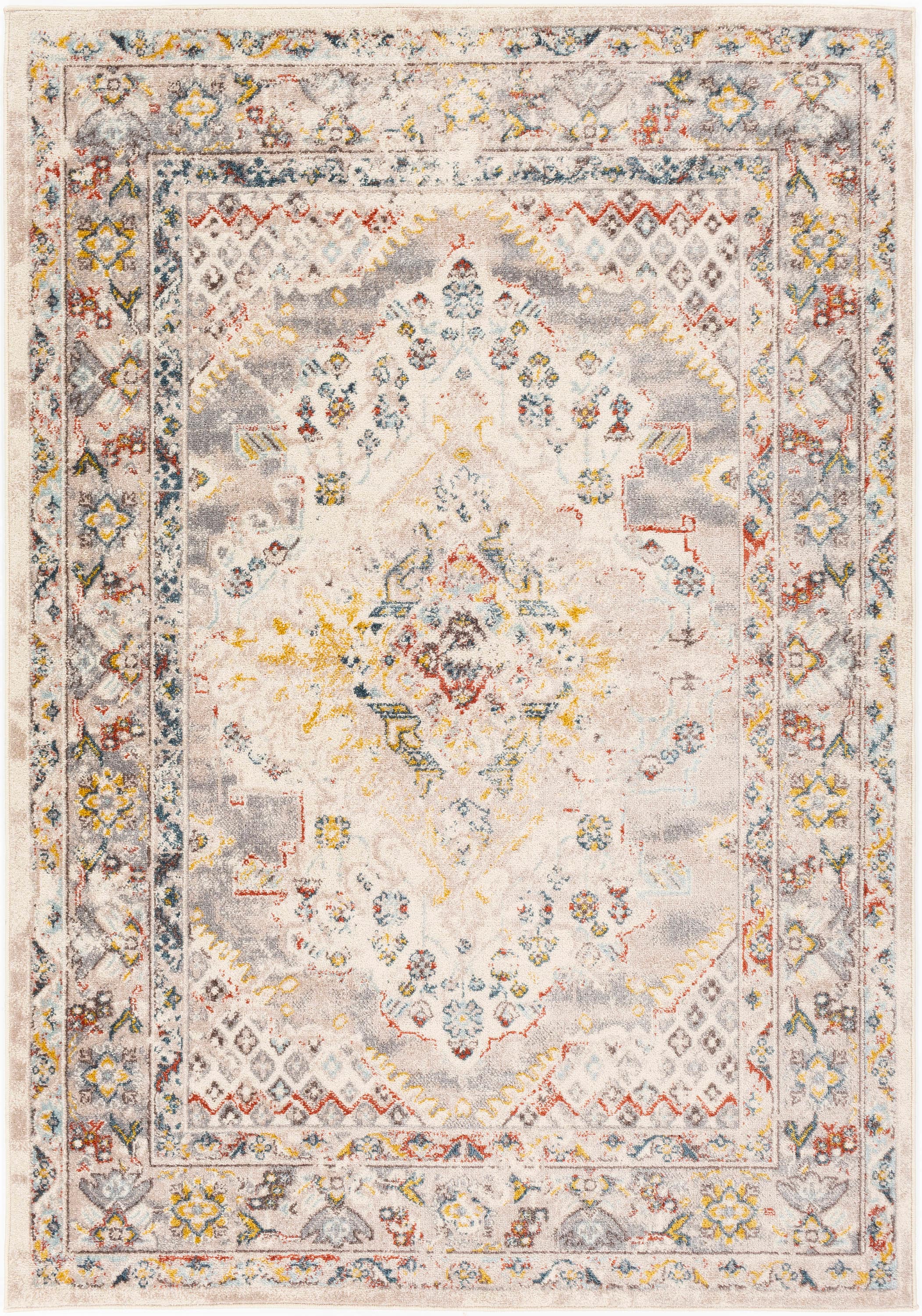 Livabliss Ankara 5 X 8 (ft) Taupe Indoor Medallion Oriental Area Rug ...