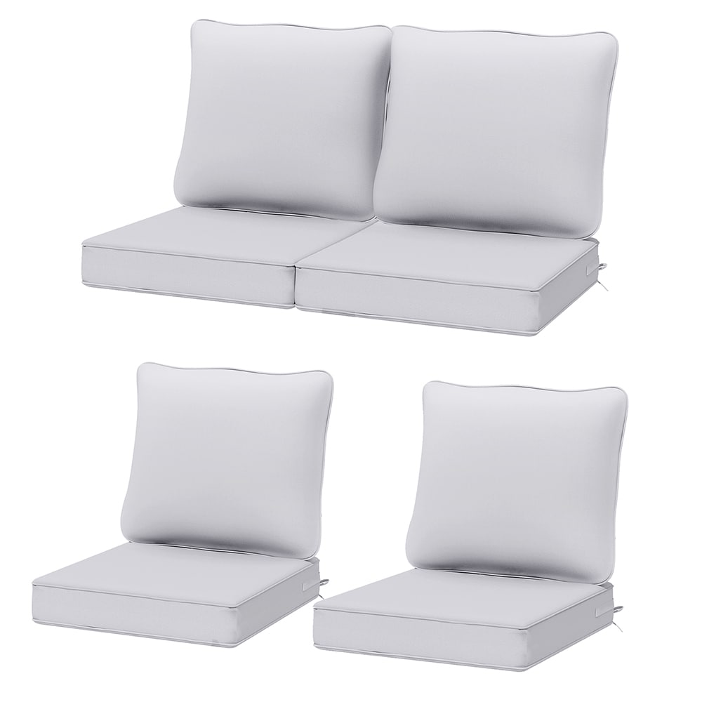 Real Living Taupe Deep Seat Outdoor Cushion Set