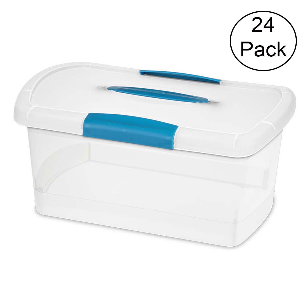 Hefty X-large 25-Gallons (100-Quart) Clear Base with White Lid Weatherproof  Tote with Latching Lid in the Plastic Storage Containers department at