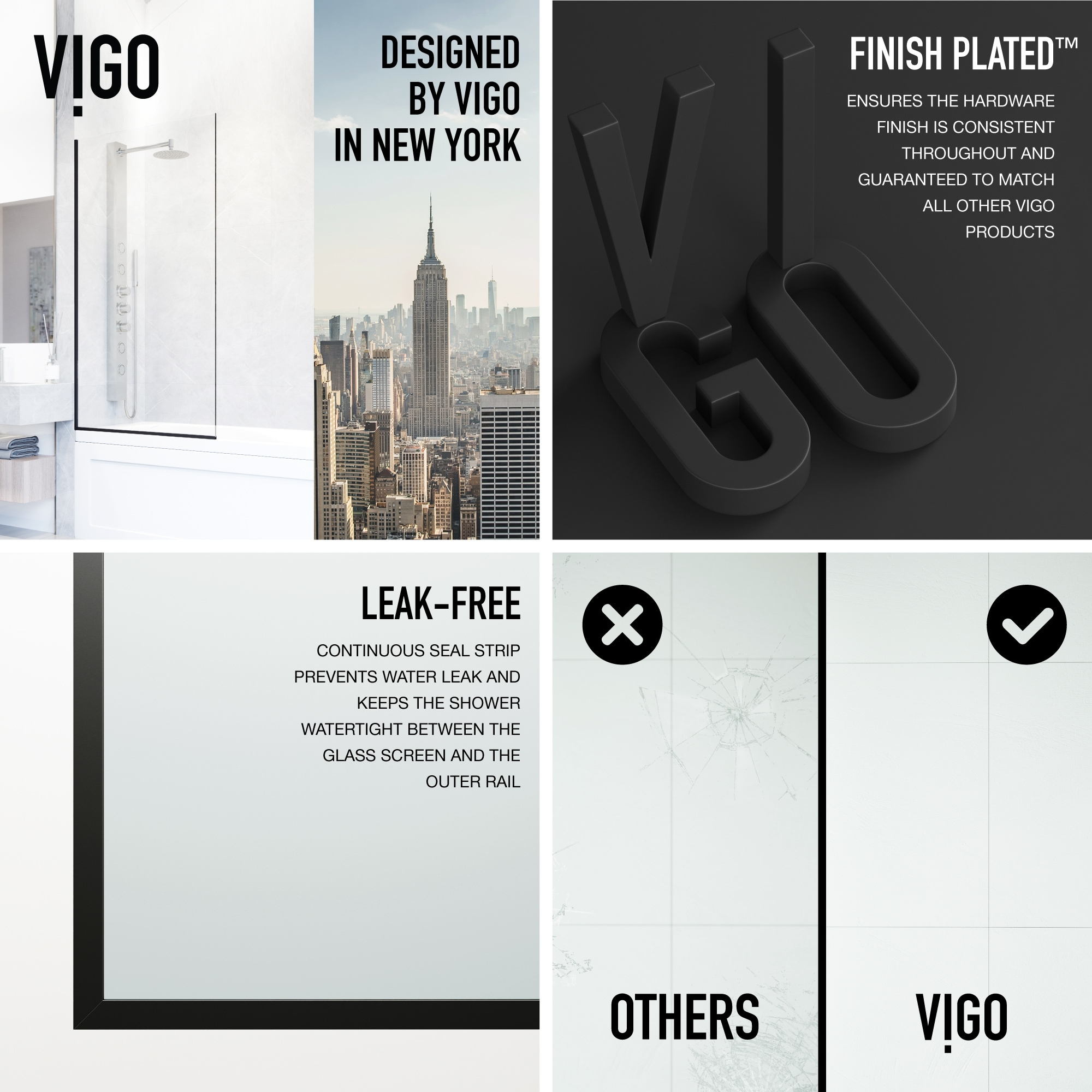 VIGO VG6075MBCL3462 Bathtub-Doors - View #6