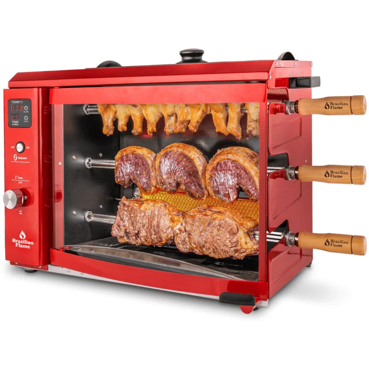 Brazilian Flame BG-03LXK-RED 1.67-Sq. in Red Portable Liquid propane Grill