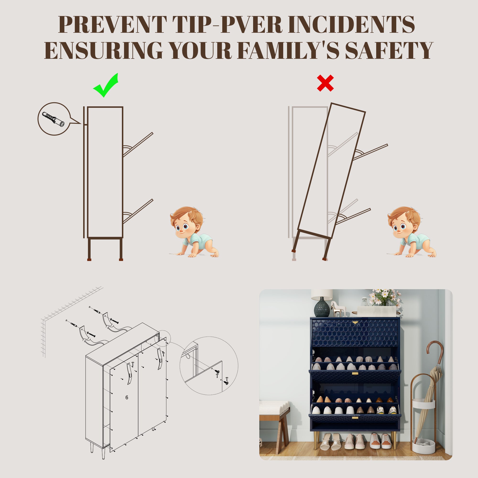 Boyel Living BL-BXG1-BL Shoe-Racks - View #9