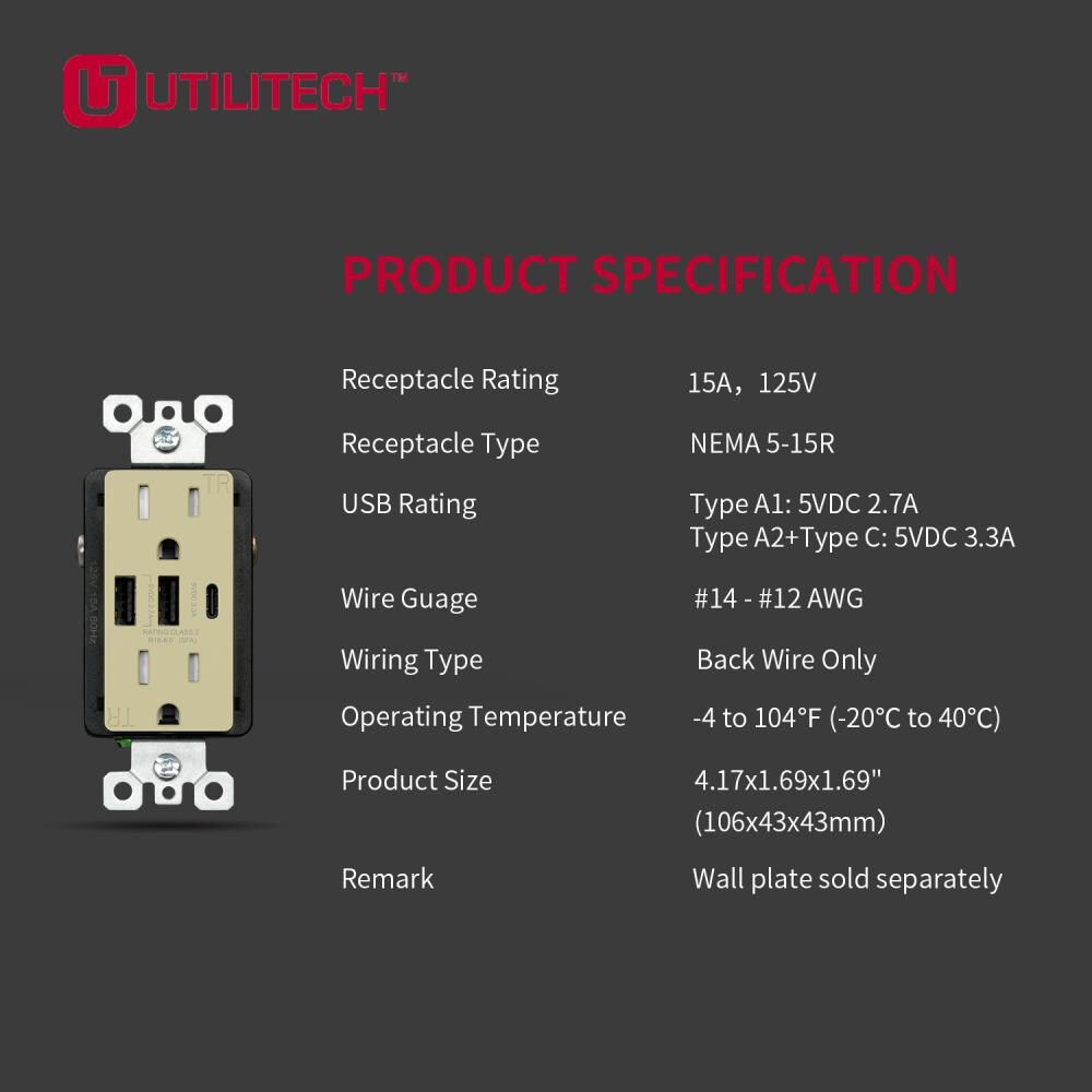 Utilitech R1815D60AAC-IV2 receptacles - View #6