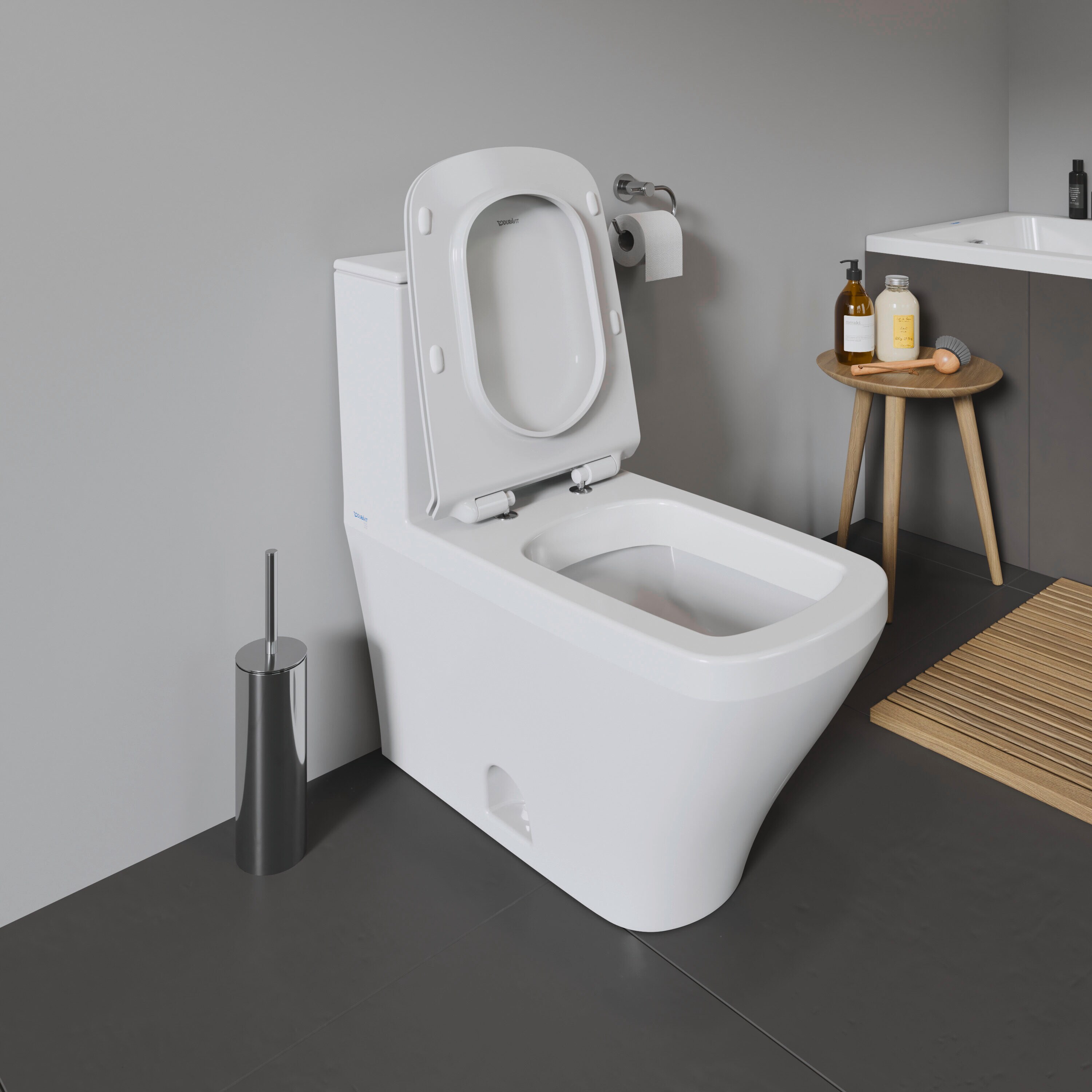 Durastyle White Elongated Dual Flush One-Piece Toilet
