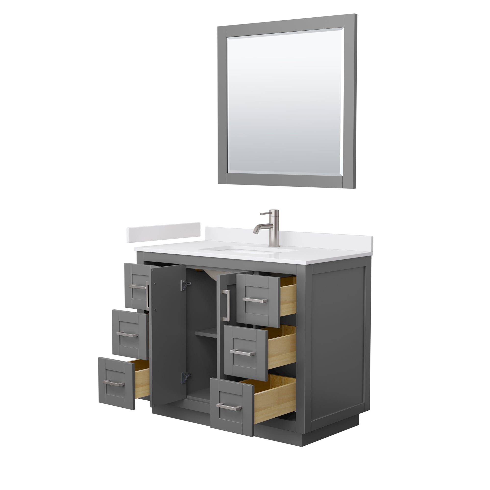 Wyndham Collection WCF292942SKGWCUNSM34 Bath-Vanity-Combo - View #3