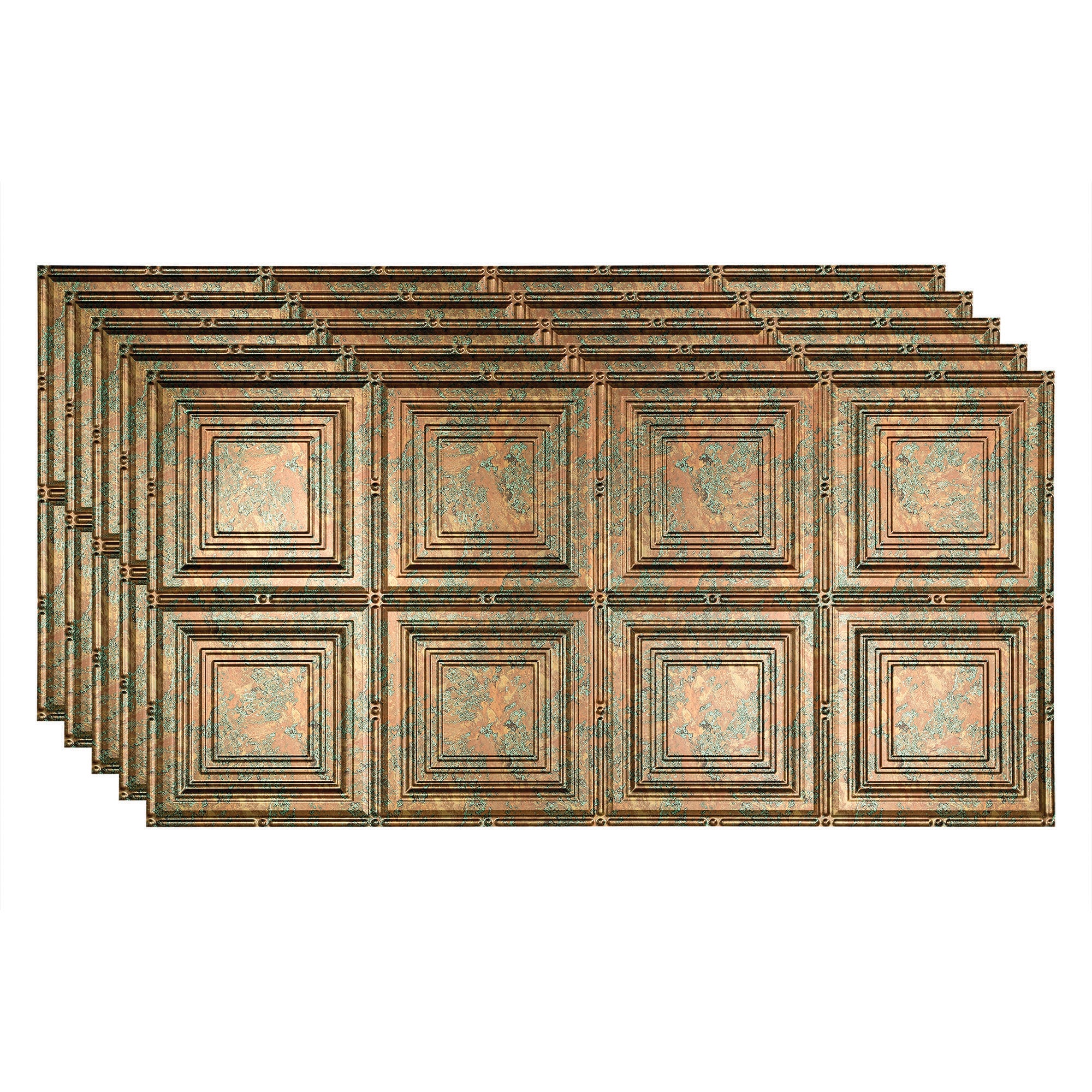 Fasade PG7811 4-ft x 2-ft Portrait Copper Fantasy PVC Surface-mount Ceiling Tile ( 5 -Pack, 40-Sq. Feet / Case )