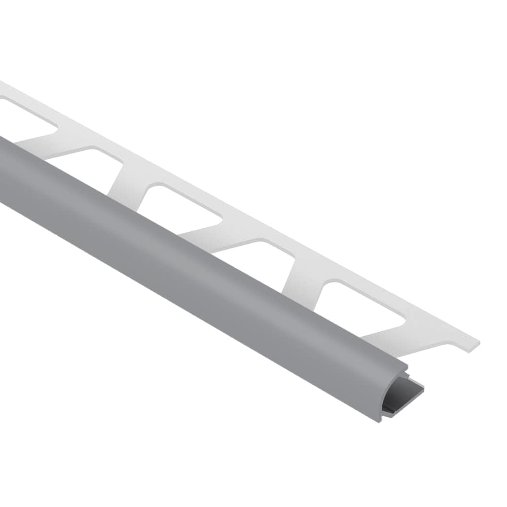 Schluter Systems RO125GM Rondec 0.5-in W x 98.5-in L Metallic grey color-coated aluminum Aluminum Bullnose Tile Edge Trim