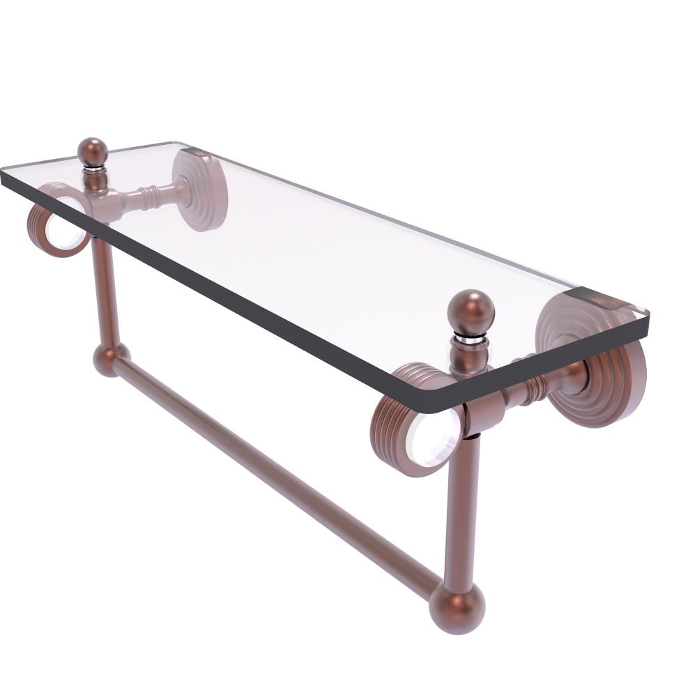 Allied Brass PG-1TBG-16-CA Pacific Grove Antique Copper Wall mount Bathroom Shelf ( 16-in x 6.4-in x 5-in )