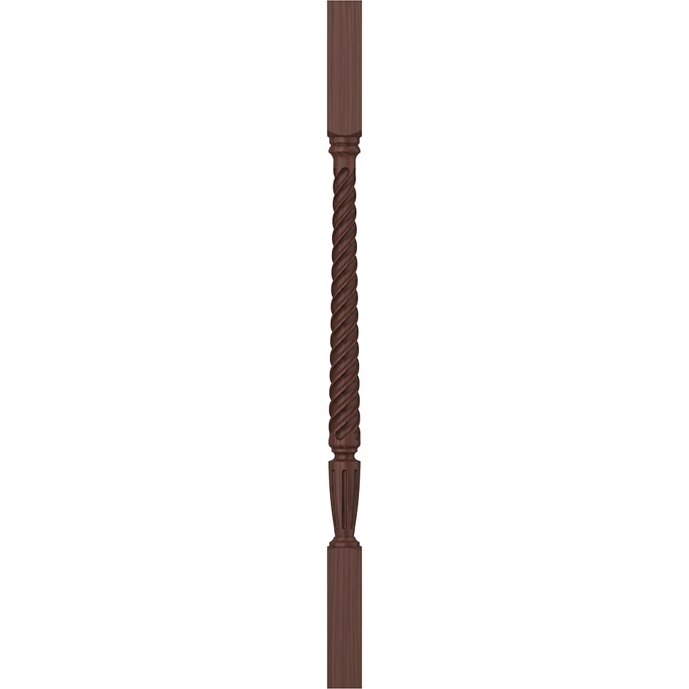 L.J. Smith Stair Systems LJT-2005-W 34 34-in x 1.75-in Unfinished Walnut Square Top Stair Baluster