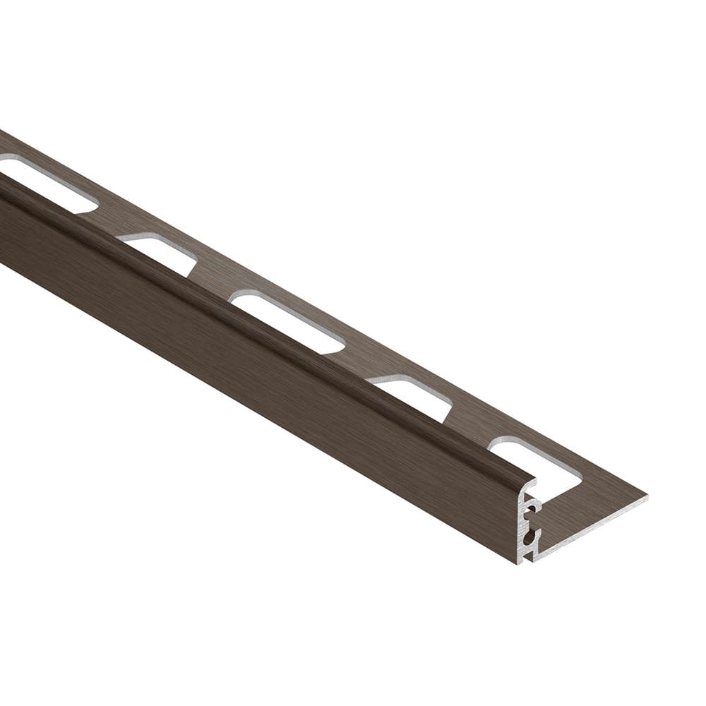 Schluter Systems J125ABGB Jolly 0.5-in W x 98.5-in L Brushed antique bronze anodized aluminum Aluminum L-angle Tile Edge Trim
