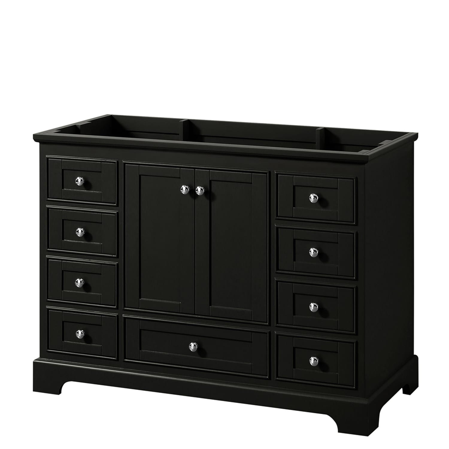 Wyndham Collection WCS202048SDECXSXXMXX Deborah 48-in Dark Espresso with Polished Chrome Trim