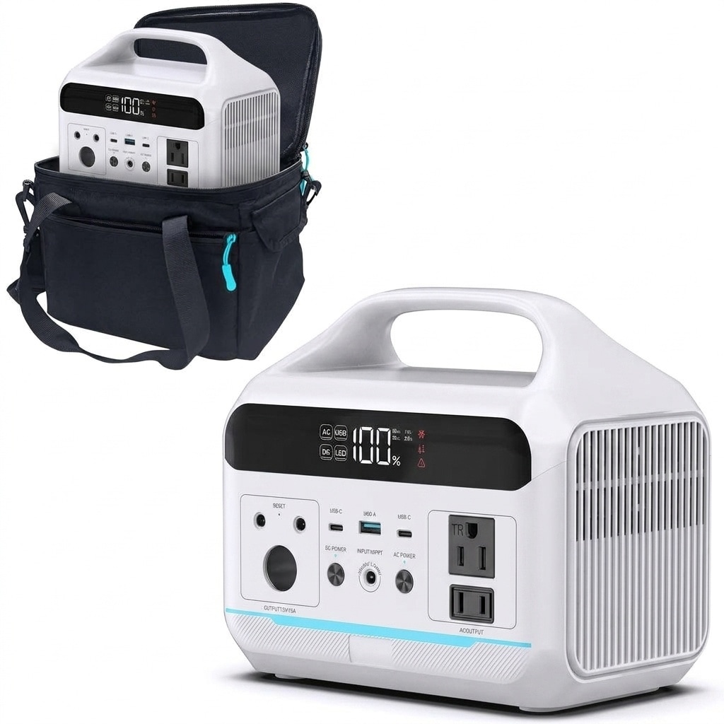 Etokfoks  600W 288Wh LiFePO4 Portable Power Station with AC Outlet Fast Charging Multi Port Output for Outdoor Camping