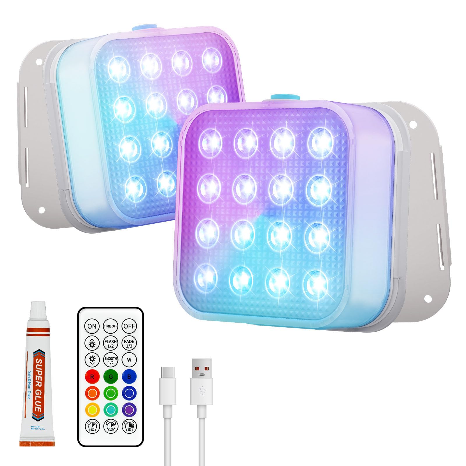 Oyezvary  renewable power LED Pool Lights with Remote High Capacity power cell Operated Submersible Lights for Inground Pools Ponds and Bathtubs