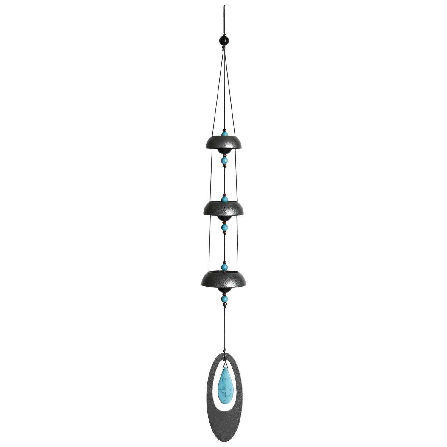 Woodstock Chimes TB3TQ 25-Inches Turquoise Metal Bell Wind Chime