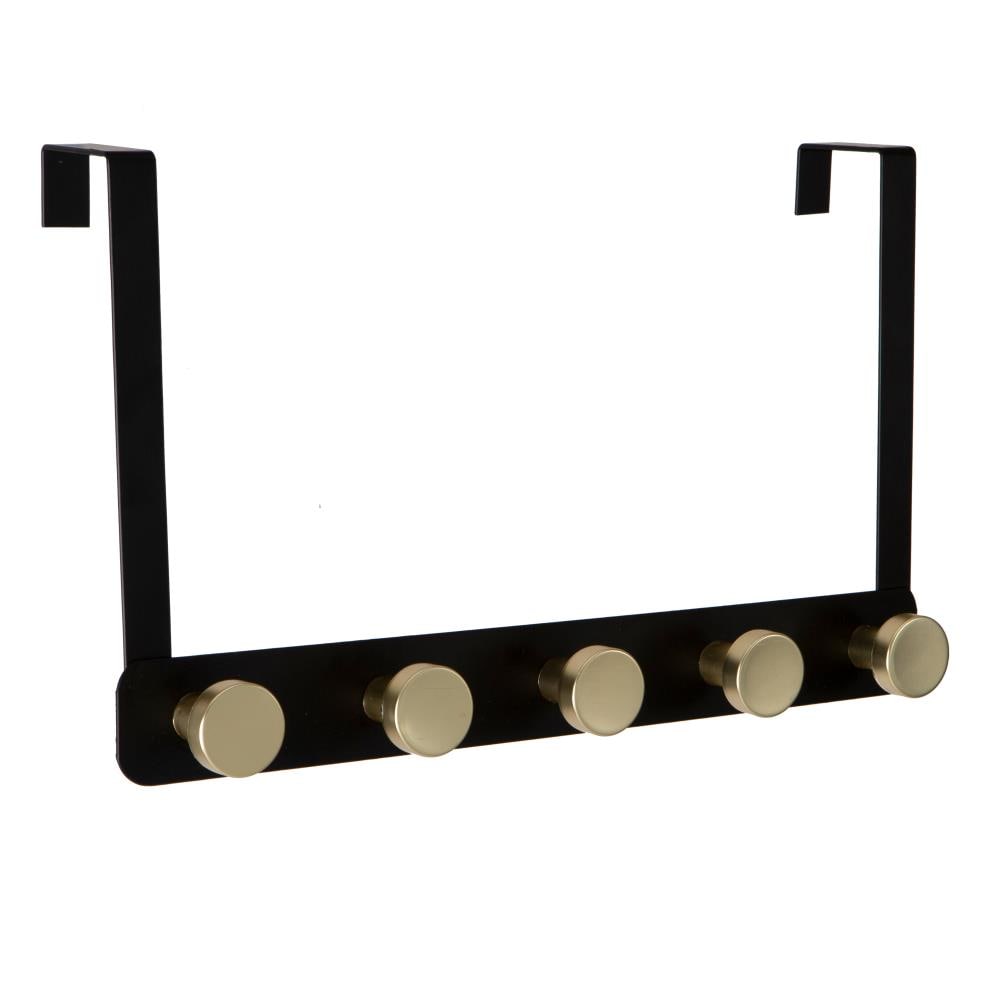 Elle Decor EL-44167-BLACK Black 5 -Hook Over the door Towel Hook