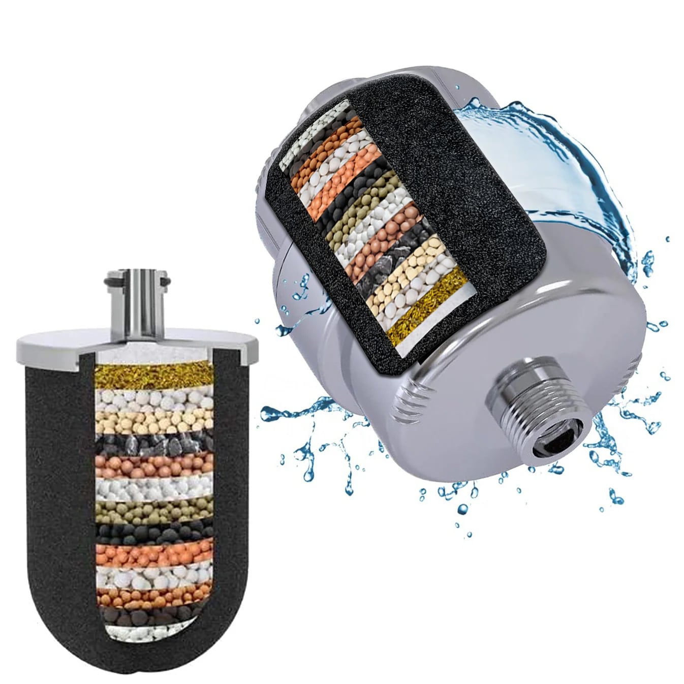 Shower Head Filters Color/Finish Family Silver