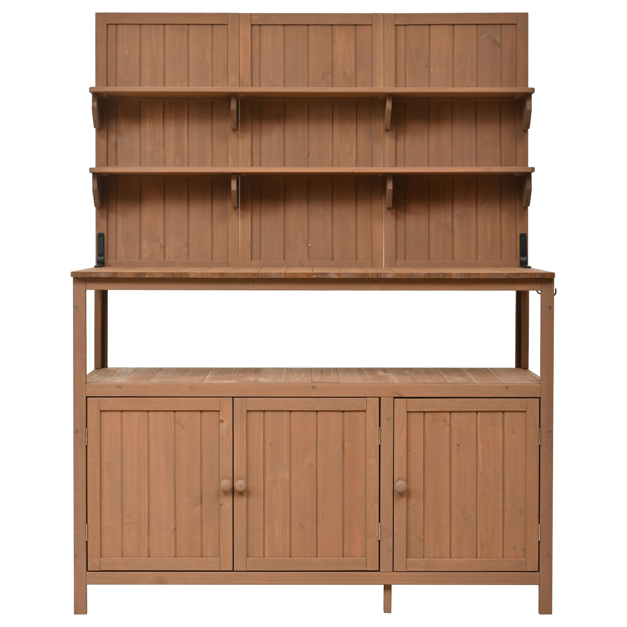 Bybafun YA0100399 50.2-in x 65.4-in x 19.6-in Brown Potting Bench