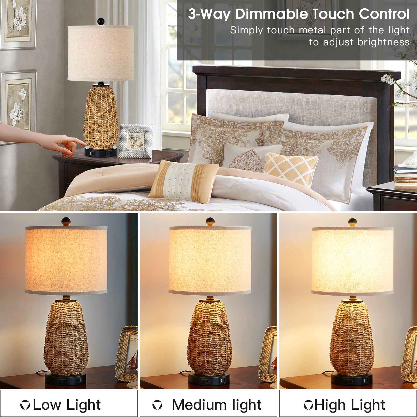 UrFurnishings TD-131 Table-Lamps - View #2