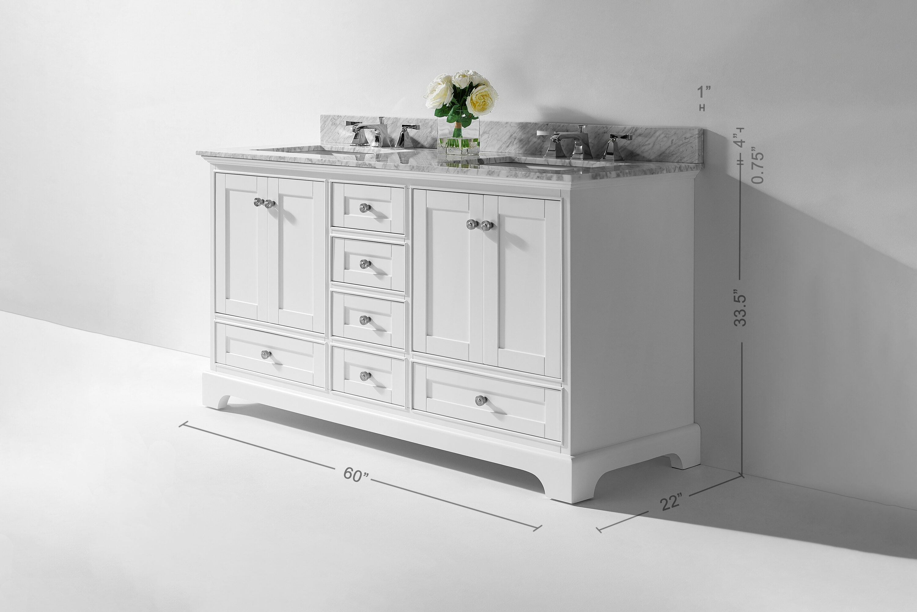 Ancerre Designs VTS-AUDREY-60-W-CW Bath-Vanity-Combo - View #6