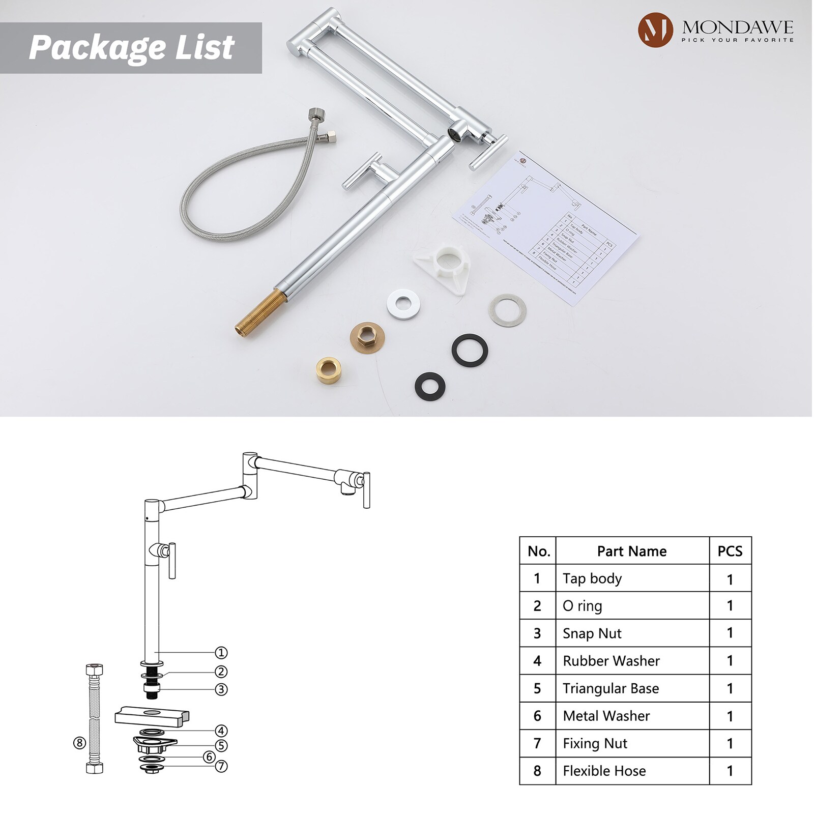 Mondawe OR-20CHES-DG Kitchen-Faucets - View #8