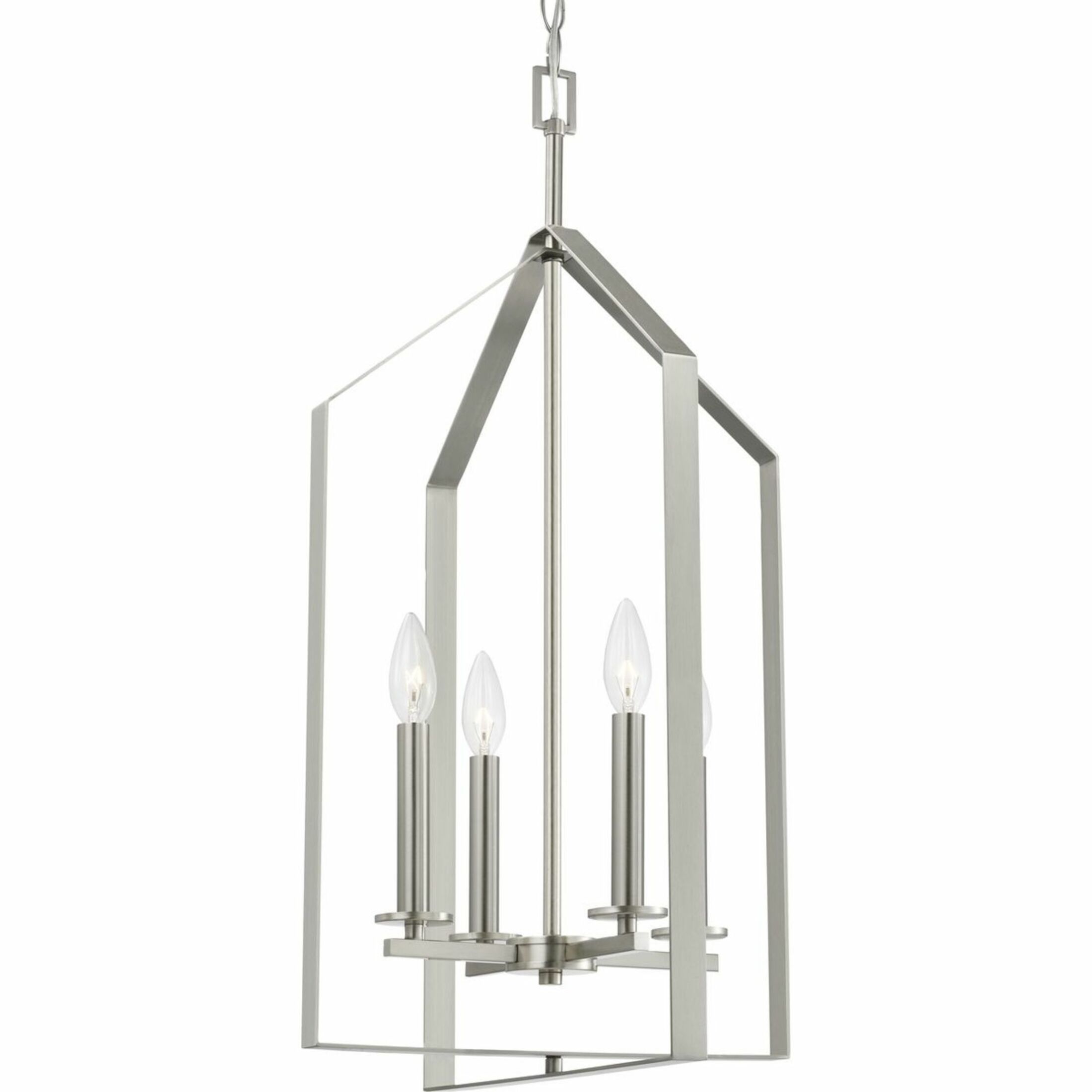 Progress Lighting Vertex 4-Light Brushed Gold Modern/Contemporary Geometric Medium Hanging Pendant Light