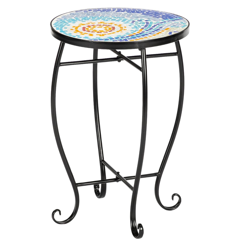 Winado Patio Tables Round Outdoor End Table 14-in W x 14-in L ...