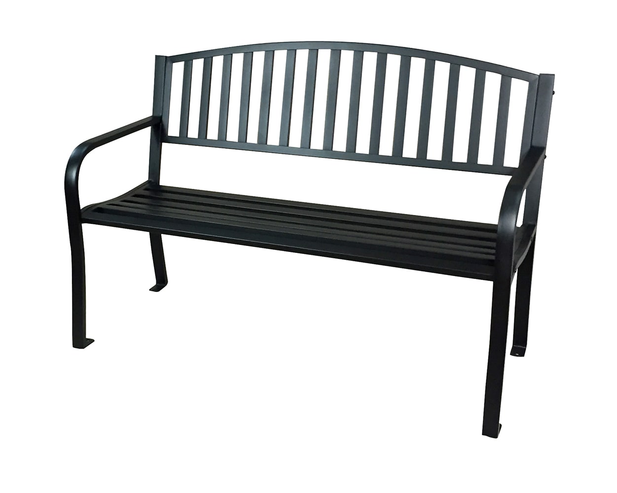 Durable steel metal frame material Steel Bench Black Color Outdoor 