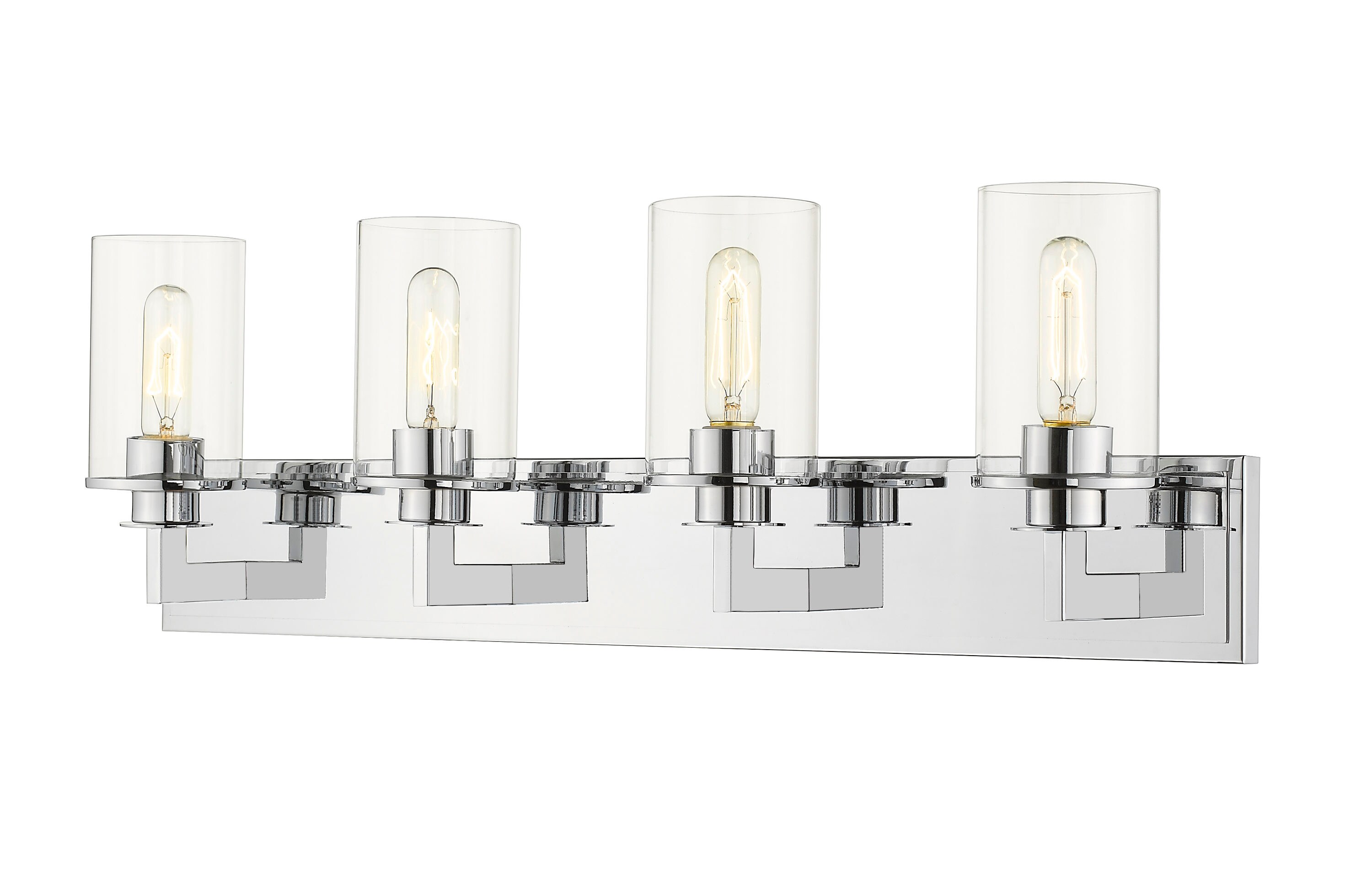 Z-Lite 462-4V-CH Savannah 31.5-in 4 -Light Polished Chrome Mid-century Vanity light