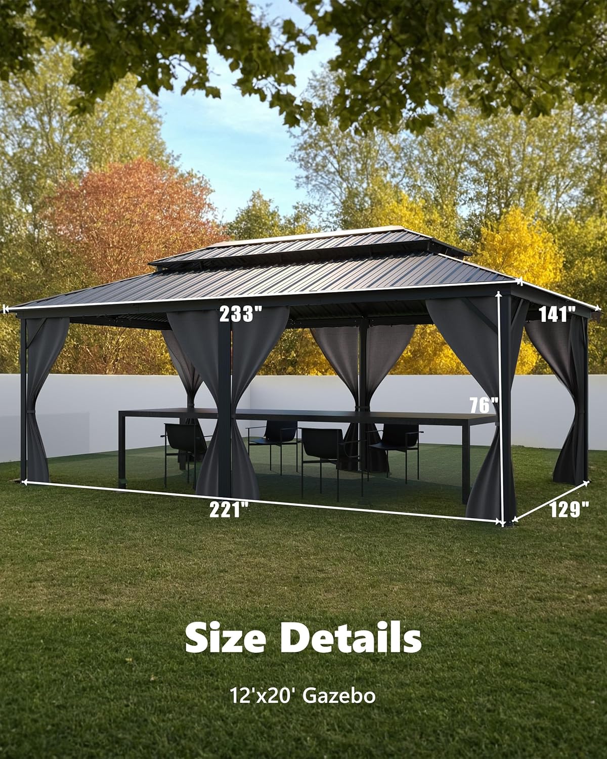 GAOMON LSPPJOK-4SPE8K32QI Wood-Resin-Gazebos - View #3