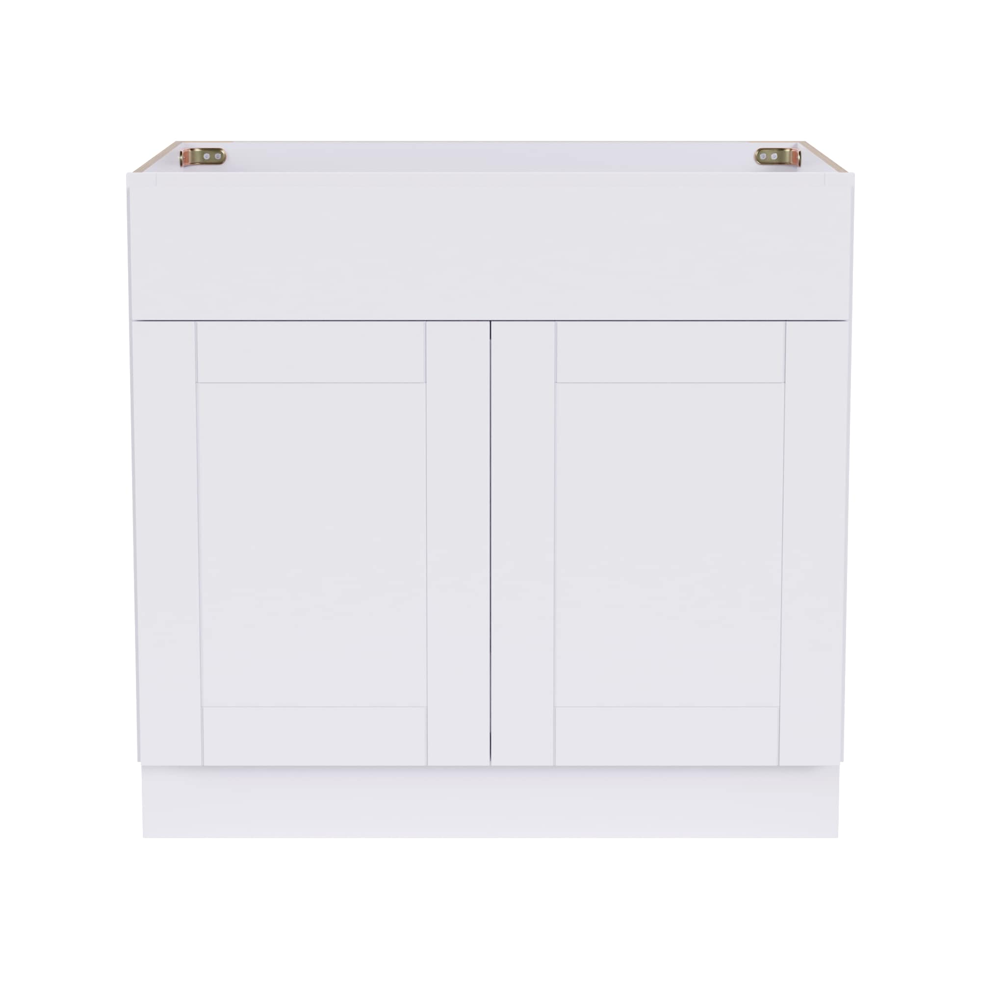Arcade Green 505SB36 36-in W x 34.5-in H x 24-in D White Birch Sink Base Fully assembled Plywood Cabinet Shaker)