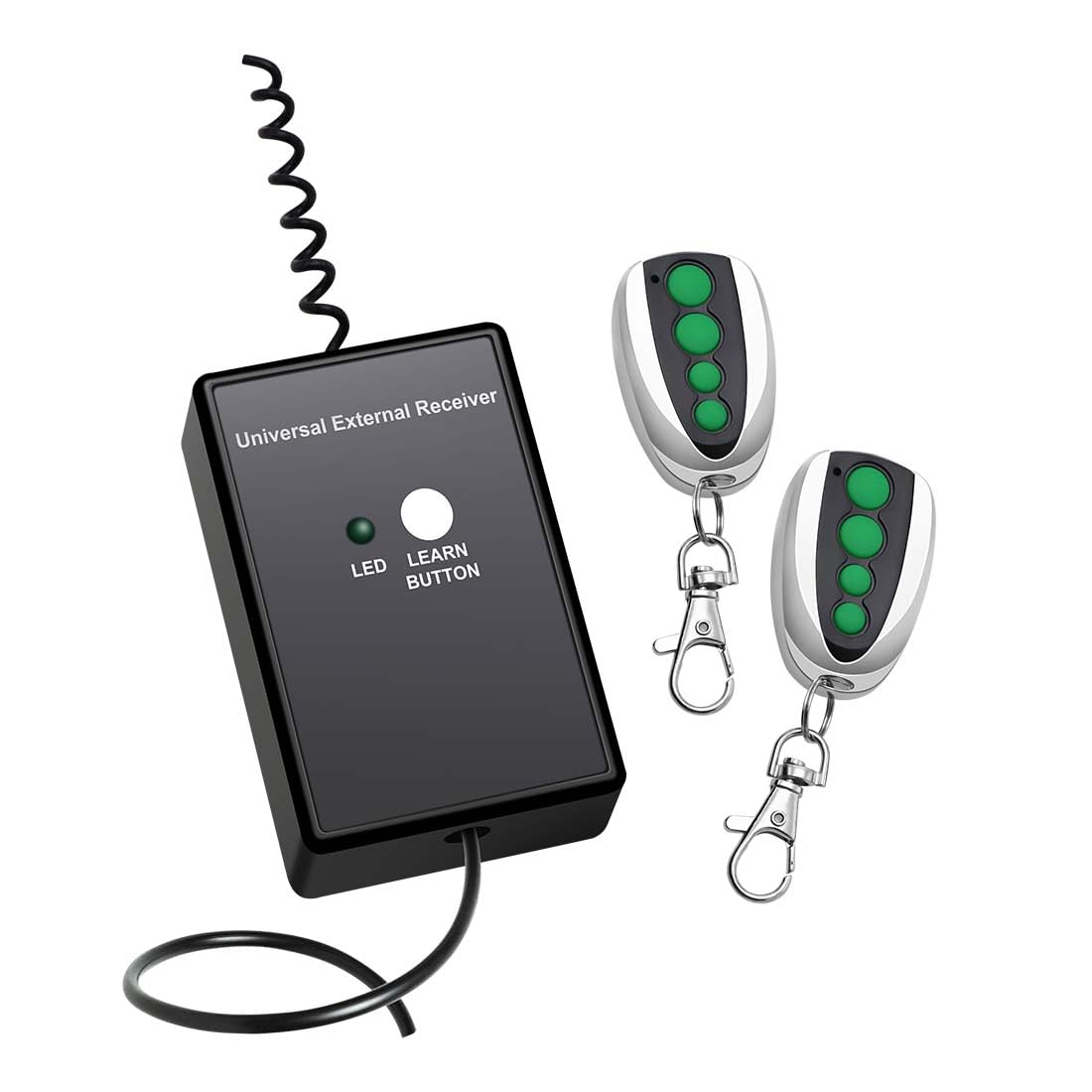 Aoibox  Universal External Receiver with Two Remote Control Transmitters for Swing and Sliding Gate Openers
